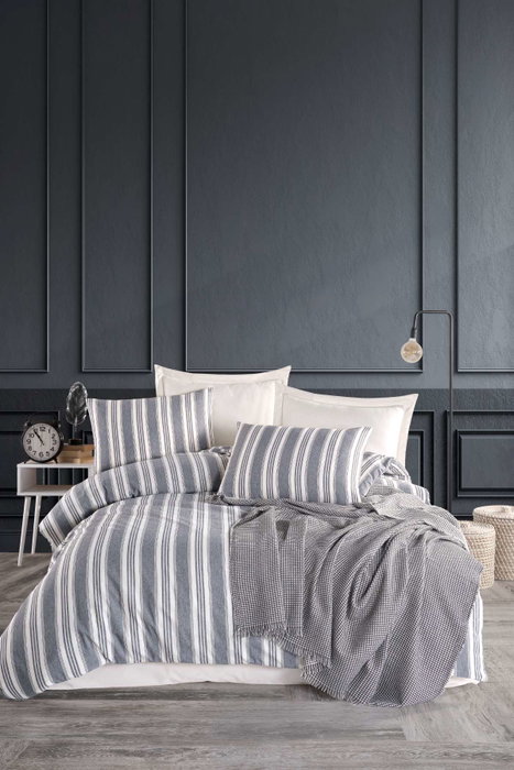 L'essentiel linge de maison Soft Line - Antracita L'essentiel linge de maison Soft Line - Antracita